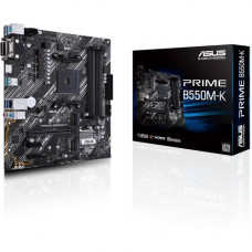 Asus Prime B550M-K Desktop Motherboard - AMD Chipset - Socket AM4 - 128 GB DDR4 SDRAM Maximum RAM - DIMM, UDIMM - 4 x Memory Slots - Gigabit Ethernet - 6 x USB 3.1 Port - HDMI - DVI - 1 x RJ-45 - 4 x SATA Interfaces PRIME B550M-K