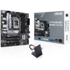 Asus Prime B660M-A AC D4 Desktop Motherboard - Intel Chipset - Socket LGA-1700 - Intel Optane Memory Ready - Micro ATX - Pentium Gold, Celeron, Core Processor Supported - 128 GB DDR4 SDRAM Maximum RAM - DIMM, UDIMM - 4 x Memory Slots - Gigabit Ethernet - 