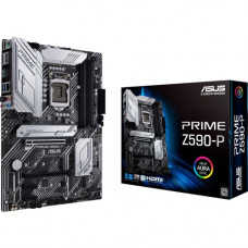 Asus Prime Z590-P Desktop Motherboard - Intel Chipset - Socket LGA-1200 - Intel Optane Memory Ready - ATX - Pentium Gold, Celeron, Core i5, Core i7, Core i9, Core i3 Processor Supported - 128 GB DDR4 SDRAM Maximum RAM - DIMM, UDIMM - 4 x Memory Slots - HD