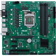 Asus B460M-C/CSM Desktop Motherboard - Intel Chipset - Socket LGA-1200 - 128 GB DDR4 SDRAM Maximum RAM - DIMM, UDIMM - 4 x Memory Slots - Gigabit Ethernet - 4 x USB 3.1 Port - HDMI - DVI - 1 x RJ-45 - 6 x SATA Interfaces PRO B460M-C/CSM