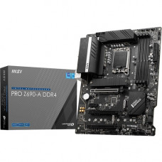 Micro-Star International  MSI Z690-A DDR4 Desktop Motherboard - Intel Chipset - Socket LGA-1700 - Intel Optane Memory Ready - ATX - Pentium Gold, Celeron, Core i5, Core i7, Core i9 Processor Supported - 128 GB DDR4 SDRAM Maximum RAM - DIMM, UDIMM - 4 x Me