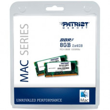 PATRIOT Memory 8GB (2 x 4GB) PC3-10600 (1333MHz) SODIMM Kit - 8 GB - DDR3-1333/PC3-10600 DDR3 SDRAM - CL9 - 1.50 V - Non-ECC - Unbuffered - 204-pin - SoDIMM PSA38G1333SK