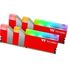 Thermaltake TOUGHRAM RGB Memory DDR4 3600MHz 16GB (8GB x2)-Racing Red - For Motherboard - 16 GB (2 x 8GB) - DDR4-3600/PC4-28800 DDR4 SDRAM - 3600 MHz - CL18 - 1.35 V - 288-pin - DIMM - Lifetime Warranty RG25D408GX2-3600C18A