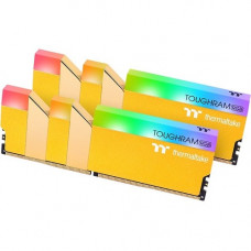 Thermaltake TOUGHRAM RGB Memory DDR4 3600MHz 16GB (8GB x2)-Metallic Gold - For Motherboard - 16 GB (2 x 8GB) - DDR4-3600/PC4-28800 DDR4 SDRAM - 3600 MHz - CL18 - 1.35 V - 288-pin - DIMM - Lifetime Warranty RG26D408GX2-3600C18A