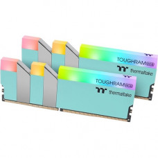Thermaltake TOUGHRAM RGB Memory DDR4 3600MHz 16GB (8GB x2)-Turquoise - For Motherboard - 16 GB (2 x 8GB) - DDR4-3600/PC4-28800 DDR4 SDRAM - 3600 MHz - CL18 - 1.35 V - 288-pin - DIMM - Lifetime Warranty RG27D408GX2-3600C18A