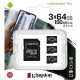 Kingston Canvas Select Plus 64 GB Class 10/UHS-I (U1) microSDXC - 3 Pack - 100 MB/s Read - Lifetime Warranty SDCS2/64GB-3P1A