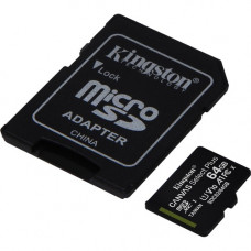 Kingston Canvas Select Plus 64 GB Class 10/UHS-I (U1) microSDXC - 1 Pack - 100 MB/s Read - Lifetime Warranty SDCS2/64GB