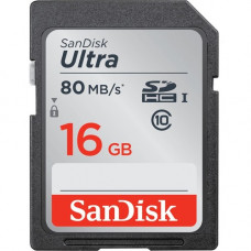 Western Digital SanDisk Ultra 16 GB Class 10/UHS-I SDHC - 80 MB/s Read - 10 Year Warranty SDSDUNC-016G-GNMNN