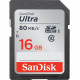 Western Digital SanDisk Ultra 16 GB Class 10/UHS-I SDHC - 80 MB/s Read - 10 Year Warranty SDSDUNC-016G-GNMNN
