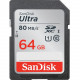 Sandisk Ultra 64 GB Class 10/UHS-I (U1) SDXC - 80 MB/s Read - 10 Year Warranty SDSDUNR-064G-AN6IN