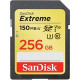 Sandisk Extreme 256 GB SDXC - Class 10/UHS-I (U3) - 150 MB/s Read - 70 MB/s Write SDSDXV5-256G-ANCIN