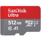 Sandisk Ultra 512 GB Class 10/UHS-I (U1) microSDXC - 100 MB/s Read - 10 Year Warranty SDSQUAR-512G-AN6MA