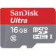 Sandisk Ultra 16 GB microSDHC - Class 10/UHS-I - 80 MB/s Read SDSQUNC-016G-AN6IA