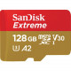 Sandisk Extreme 128 GB microSDXC - Class 10/UHS-I (U3) - 160 MB/s Read - 90 MB/s Write SDSQXA1-128G-AN6MA