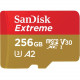 Sandisk Extreme 256 GB microSDHC - Class 10/UHS-I (U3) - 160 MB/s Read - 90 MB/s Write SDSQXA1-256G-AN6MA