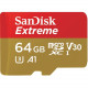 Western Digital SanDisk Extreme 64 GB UHS-I microSDXC - Lifetime Warranty SDSQXVF-064G-AN6MA