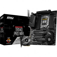 Micro-Star International  MSI TRX40 PRO WIFI Desktop Motherboard - AMD Chipset - Socket sTRX4 - 256 GB DDR4 SDRAM Maximum RAM - UDIMM, DIMM - 8 x Memory Slots - Gigabit Ethernet - Wireless LAN - IEEE 802.11 a/b/g/n/ac/ax - 7 x USB 3.1 Port - 2 x RJ-45 - 8