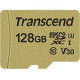 Transcend 128 GB Class 10/UHS-I (U3) microSDXC - 95 MB/s Read - 60 MB/s Write TS128GUSD500S