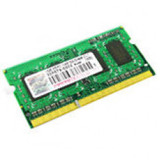 Transcend 1GB DDR3 SDRAM Memory Module - 1GB - 1066MHz DDR3-1066/PC3-8500 - Non-ECC - DDR3 SDRAM - 204-pin SoDIMM - RoHS Compliance TS128MSK64V1U