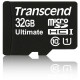 Transcend Ultimate 32 GB Class 10/UHS-I microSDHC - 90 MB/s Read - 45 MB/s Write - 600x Memory Speed - Lifetime Warranty - RoHS Compliance TS32GUSDHC10U1
