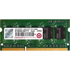 Transcend 4GB DDR3L 1600 ECC-SODIMM CL11 1Rx8 - 4 GB (1 x 4 GB) - DDR3-1600/PC3-12800 DDR3 SDRAM - CL11 - 1.35 V - ECC - Unbuffered - 204-pin - SoDIMM TS512MSK72W6H