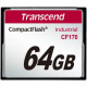 Transcend CF170 64 GB CompactFlash - 90 MB/s Read - 60 MB/s Write - 170x Memory Speed - Lifetime Warranty - RoHS Compliance TS64GCF170
