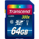 Transcend Premium 64 GB SDXC - Class 10/UHS-I - 1 Card - 300x Memory Speed - RoHS Compliance TS64GSDU1