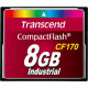 Transcend CF170 8 GB CompactFlash - 90 MB/s Read - 60 MB/s Write - 170x Memory Speed - Lifetime Warranty - RoHS Compliance TS8GCF170