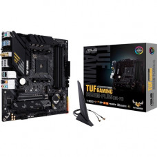 Asus TUF GAMING B550M-PLUS (WI-FI) Desktop Motherboard - AMD Chipset - Socket AM4 - 128 GB DDR4 SDRAM Maximum RAM - DIMM, UDIMM - 4 x Memory Slots - Wireless LAN - IEEE 802.11 a/b/g/n/ac/ax - 6 x USB 3.1 Port - HDMI - 1 x RJ-45 - 4 x SATA Interfaces TUFGA