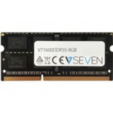 V7 8GB DDR3 SDRAM Memory Module - For Notebook - 8 GB - DDR3-1600/PC3L-12800 DDR3 SDRAM - CL11 - 1.50 V - TAA Compliant - Non-ECC - Unbuffered - 204-pin - SoDIMM 1600DDR3S-8GB