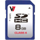 V7 VASDH8GCL4R-1N 8 GB Class 4 SDHC - 10 MB/s Read - 4 MB/s Write - 5 Year Warranty - RoHS Compliance VASDH8GCL4R-1N