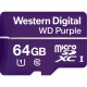 Western Digital WD Purple WDD064G1P0A 64 GB Class 10/UHS-I (U1) microSDXC - 100 MB/s Read - 60 MB/s Write - 3 Year Warranty WDD064G1P0A