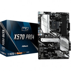 ASRock X570 PRO4 Desktop Motherboard - AMD Chipset - Socket AM4 - 128 GB DDR4 SDRAM Maximum RAM - DIMM - 4 x Memory Slots - Gigabit Ethernet - 8 x USB 3.1 Port - HDMI - 1 x RJ-45 - 8 x SATA Interfaces X570 PRO4