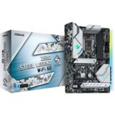 ASRock Z590 Steel Legend WiFi 6E Desktop Motherboard - Intel Chipset - Socket LGA-1200 - Intel Optane Memory Ready - ATX - Pentium Gold, Celeron, Core i5, Core i7, Core i9, Core i3 Processor Supported - 128 GB DDR4 SDRAM Maximum RAM - DIMM, UDIMM - 4 x Me