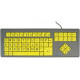 Ergoguys Ablenet BigKeys LX - QWERTY Wired Keyboard Black Print on 1-in/2.5-cm Large Yellow Keys - Cable Connectivity - USB Interface - Mac, PC - Yellow, Black 12000012