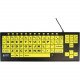 Ergoguys Ablenet VisionBoard 2 Large Key Keyboard Wired Black Print on 1-in/2.5-cm Yellow Keys - Cable Connectivity - USB Interface - Mac, Windows - Membrane Keyswitch - Black, Yellow 12000024