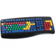 Ergoguys Ablenet Learning Board QWERTY keyboard vibrant color coded vowels, consonants, numbers and function keys - Cable Connectivity - USB, PS/2 Interface - Windows, Mac - Black 12000028