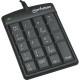 Manhattan USB Numeric Keypad with 18 Full-size keys - Asynchronous number lock function operates independently of computer keypad for faster numeric data entry - RoHS, WEEE Compliance 176354