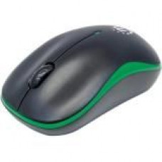 Manhattan Success Wireless Optical Mouse - Optical - Wireless - Radio Frequency - Green, Black - USB - 1000 dpi - Notebook - Scroll Wheel - 3 Button(s) 179393