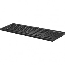 HP 125 Wired Keyboard - Cable Connectivity - USB Interface - English (US) - Chromebook, Notebook - PC - Plunger Keyswitch 266C9AA#ABA