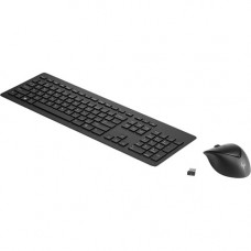 HP Wireless Rechargeable 950MK Mouse And Keyboard - USB Type A Wireless RF - Black - USB Type A Wireless RF Mouse - 3 Button - Scroll Wheel - Black - Symmetrical - Compatible with Notebook (Windows) Pack 3M165AA#ABA