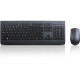 Lenovo Professional Wireless Keyboard and Mouse Combo - LA Spanish (w/o Battery) - USB Wireless RF Spanish (Latin America) - Black - USB Wireless RF Laser - 1600 dpi - 5 Button - Tilt Wheel - QWERTY - Black - Media Player Hot Key(s) - Symmetrical - AA - C