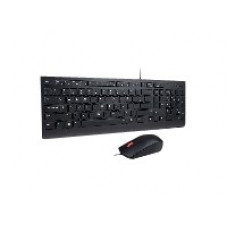 Lenovo Essential Wired Keyboard and Mouse Combo - US English - USB Cable English (US) - USB Cable Optical - 1000 dpi - Scroll Wheel 4X30L79883