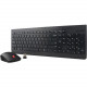 Lenovo Essential Wireless Keyboard and Mouse Combo - US English 103P - USB Wireless RF English (US) - USB Wireless RF Optical - 1200 dpi - Scroll Wheel - Symmetrical - Compatible with Windows 4X30M39458