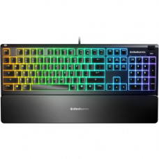 SteelSeries Apex 3 Water Resistant Gaming Keyboard - Cable Connectivity - USB Interface Rewind, Skip, Pause, Volume Control Hot Key(s) - English (US) - Windows, Mac OS - Black 64795