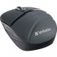 Verbatim Wireless Mini Travel Mouse, Commuter Series - Graphite - Radio Frequency - 2.40 GHz - Graphite - 1000 dpi 70704
