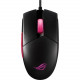 Asus ROG Strix Impact II Electro Punk Gaming Mouse - Optical - Cable - Black, Pink - 1 Pack - USB Type A - 6200 dpi - Scroll Wheel - 5 Button(s) - Right-handed Only 90MP01U0-BMUA00