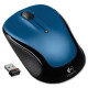 Logitech M325 Laser Wireless Mouse - Optical - Wireless - Radio Frequency - Blue - USB - Scroll Wheel - RoHS, TAA, WEEE Compliance 910-002650