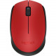 Logitech M170 Mouse - Optical - Wireless - Radio Frequency - Red - USB - Scroll Wheel - 2 Button(s) - Symmetrical 910-004941