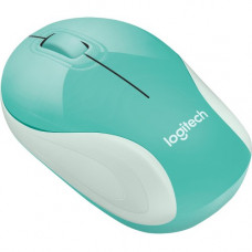 Logitech Wireless Mini Mouse M187 - Optical - Wireless - Radio Frequency - Teal - USB - 1000 dpi - Scroll Wheel - 3 Button(s) 910-005363